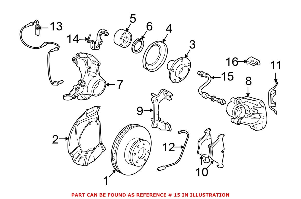 BMW Brake Hose - Front 34326768124